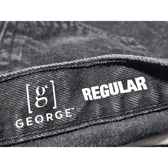 George Jeans Mens Size 29 X 30 Straight Leg Mid Rise Black Denim Pants GMO8466 - Picture 4 of 5